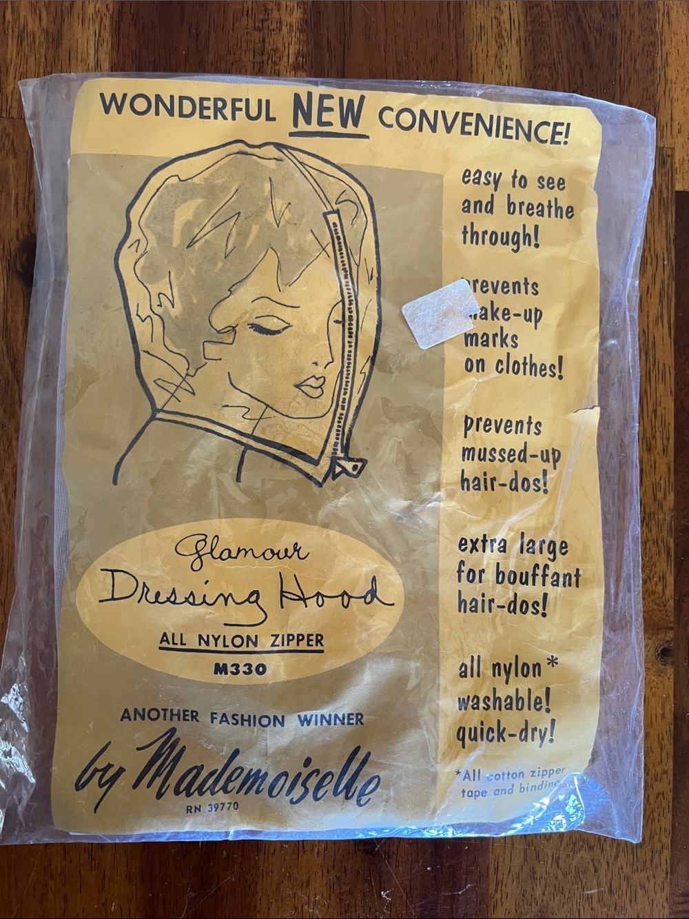 Vtg Mademoiselle GLAMOUR DRESSING HOOD For MCM Bouffant Hair-Dos NIP